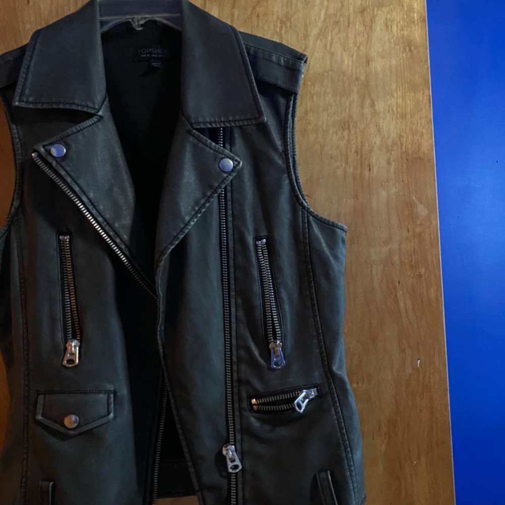 Leather Moto Vest